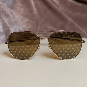 Kate Spade Hello Sunshine Avaline Aviator Sunglasses - Spade pattern on lens